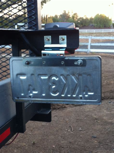 utility trailer license plate holder